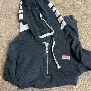 pink quarter zip/hoodie